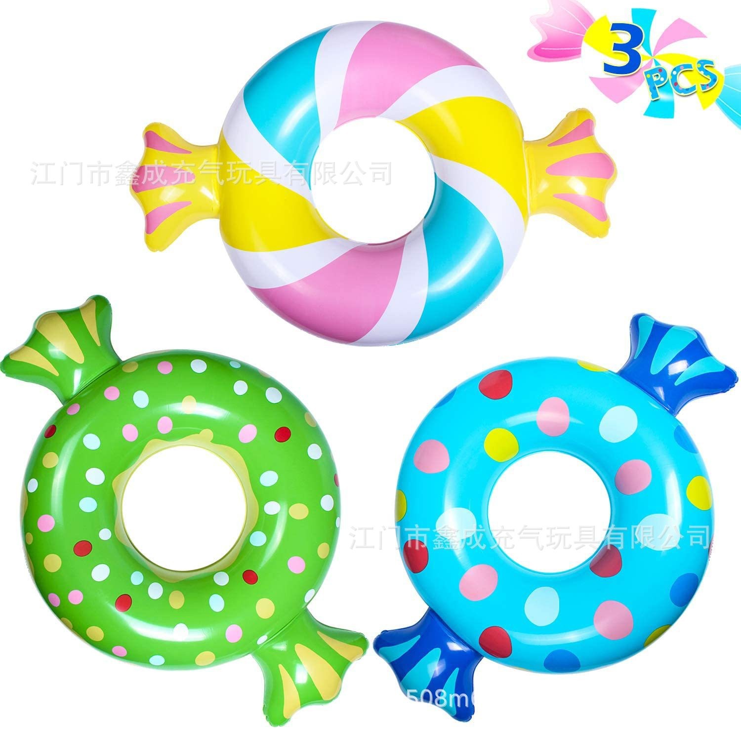 Inflatable travel swimming ring PVC play in water