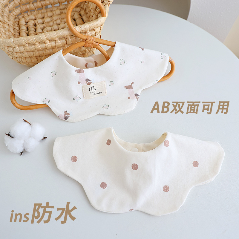 Waterproof Bibs for Infants and Toddlers, Baby Saliva Towels, Baby A-Class Cotton, Easy to Clean, Lightweight, Story-Themed Baby Saliva Towels