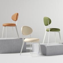 zh意式餐椅家用现代简约设计师椅子靠背餐桌椅网红奶油风舒适洽谈