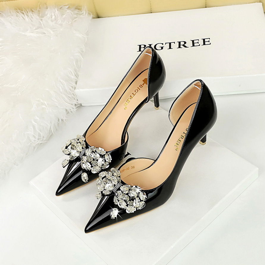 638-AH19 European And American Light Luxury Party Women's Shoes, High-heeled Stiletto With Shallow Pointed Toe, Side_vogvips.com