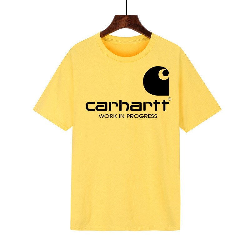 Cross-border New Summer carhartt Kraft Printed Trendy T-shirt Men's and Women's Short-sleeved T-shirt