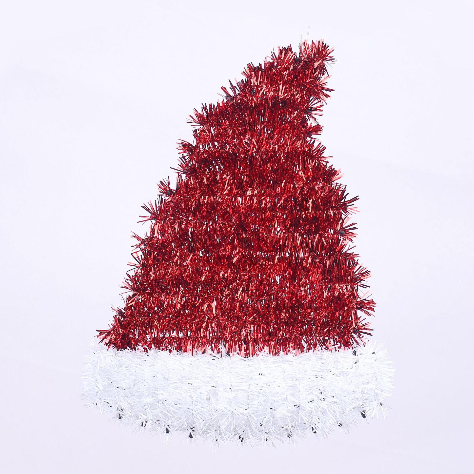 Decoración de Navidad Árbol de Navidad Colgante de Santa Claus Colgante de lentejuelas Colgante de copo de nieve plateado Calcetines de Navidad Sombrero de Navidad