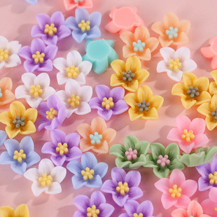 Two-color flower resin drill head accessories hair accessories nail drill DIY factory direct boutique three-dimensional drill