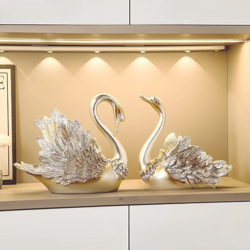 Light Luxury and High-End Swan Wine Rack Ornaments Home Living Room Wine Cabinet Tv Cabinet Decoration Meal