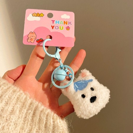 かわいいウエストハイランドぬいぐるみペンダントアクセサリー誕生日ギフトバッグペンダント漫画子犬ぬいぐるみキーホルダー|undefined