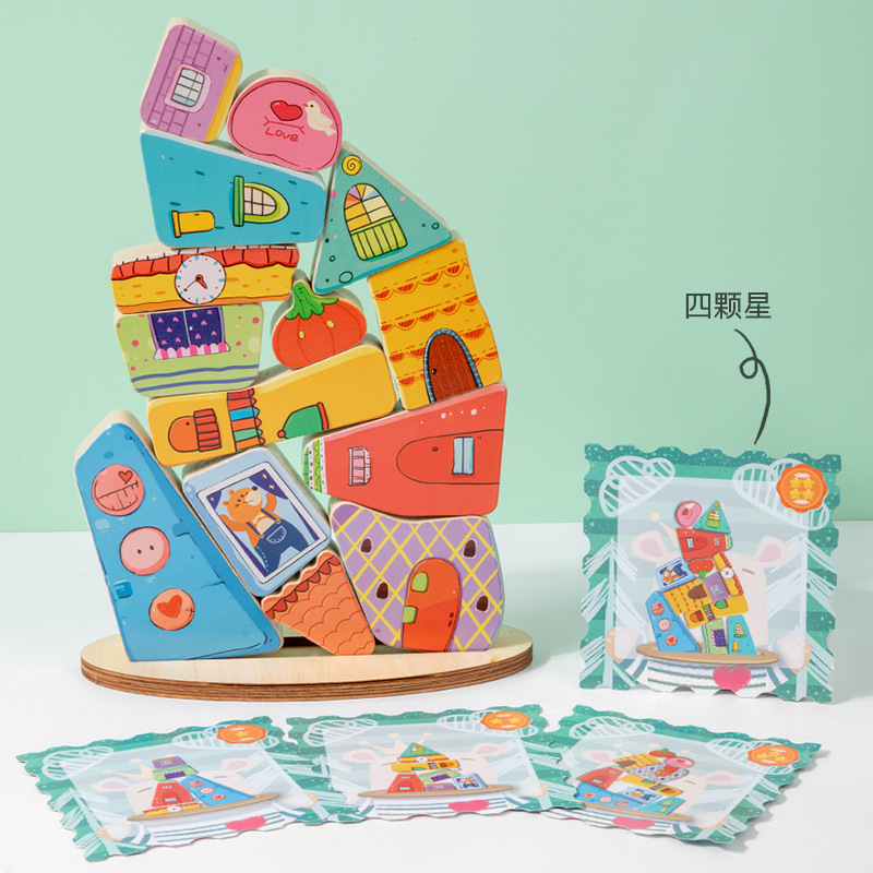 Fun Balanced Stacking Music Building Blocks Toys Children's Educational Stacking Music Stacking High Space Thinking Training Game