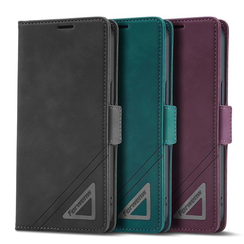For iPhone14Pro skin-sensitive pressure line flip card mobile phone leather case S23 magnetic buckle bracket wallet protective case For iPhone14Pro skin-sensitive pressure line flip card mobile phone leather case S23 magnetic buckle bracket wallet protective case