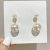 Advanced small design retro earrings from pearl, 2023 collection