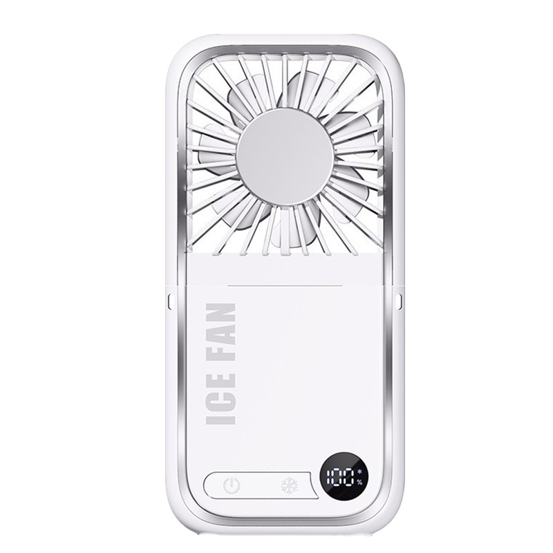 Mini Ventilador USB Portátil — Ventilador Plegable de Escritorio y Colgante al Cuello, Recargable