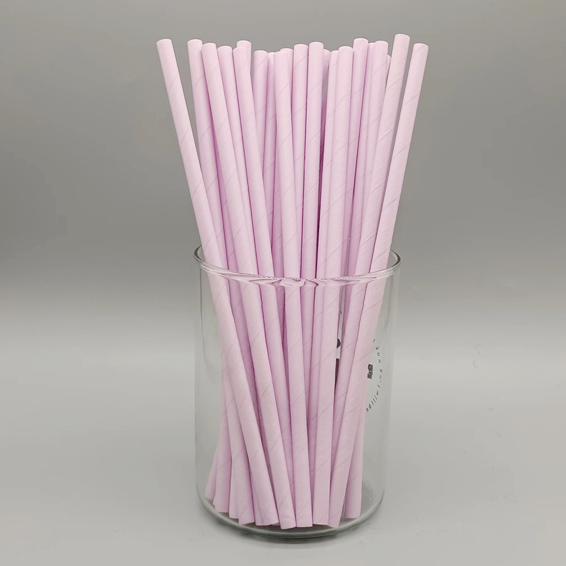 Gran cantidad en stock al por mayor paja de papel desechable paja de papel degradable color sólido paja blanco y negro