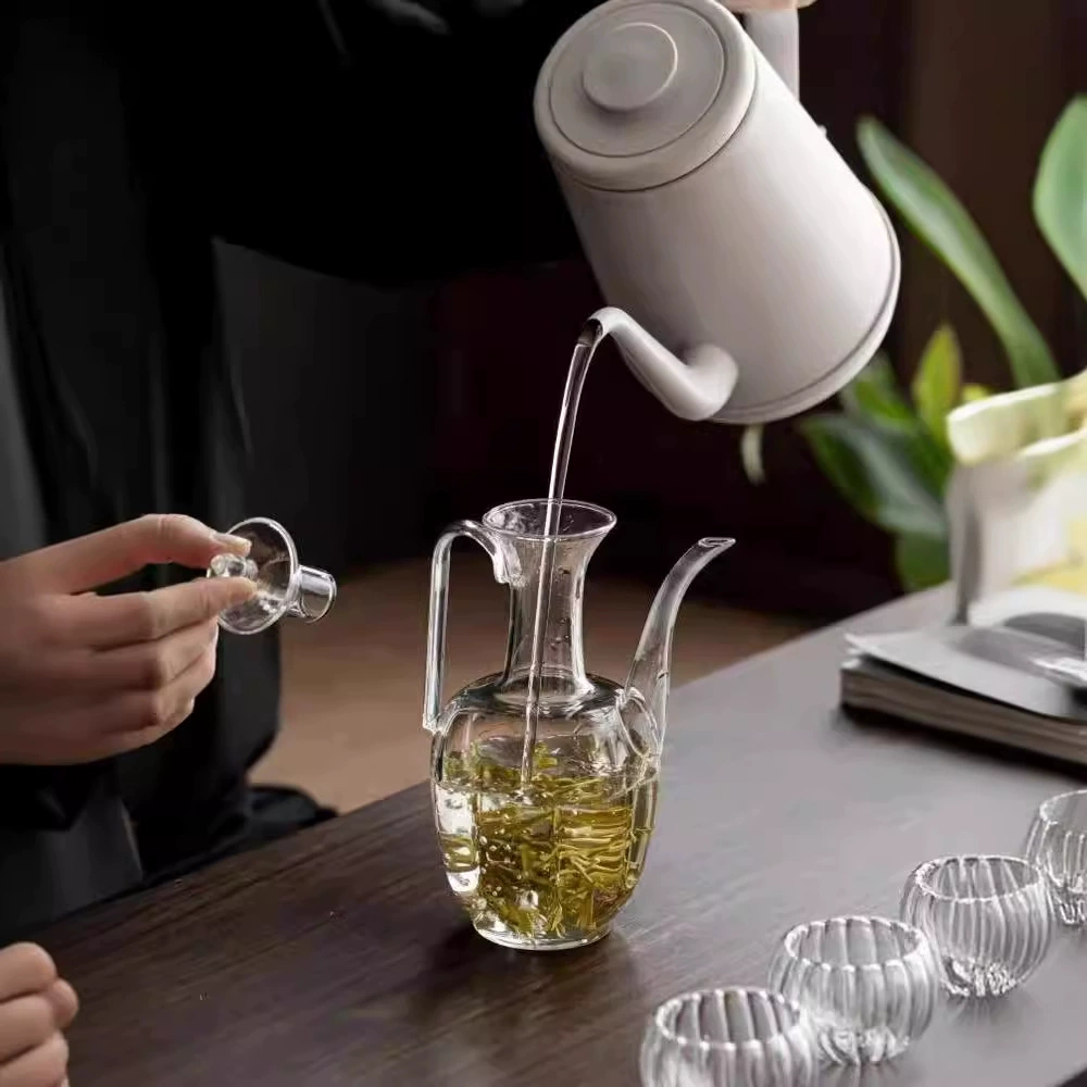 Имитация чайника Song Teapot, личность человека, Гормоген, Посуда для чая из стекла с высокой боросиликатной глиной, чайник-кувшин