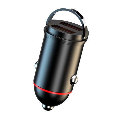 New Car 200W Super Fast Charging Multi-Function Cigarette Lighter Mini Hidden Dual USB Car Charger with Pull Ring