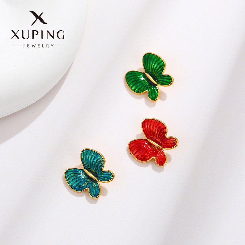 Joyería de xupe colorido esmalte gota aceite mariposa colgante temperamento femenino Corea del Sur simple nicho colgante de verano joyería