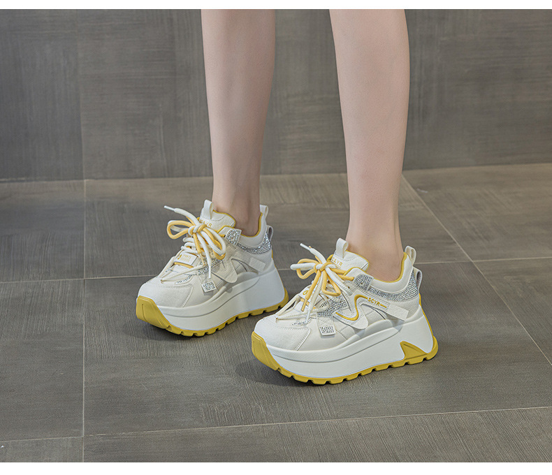 Giày sneaker nữ đế dày phong cách retro cổ điển — 5028 da tím, 5028 da vàng, 5028 da xám, 5028 da đỏ chi tiết 25