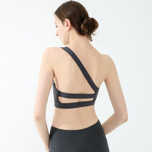  new yoga chest-wrapped shock-proof one-shoulder quick-drying sports fitness sling beautiful back running foreign trade vest