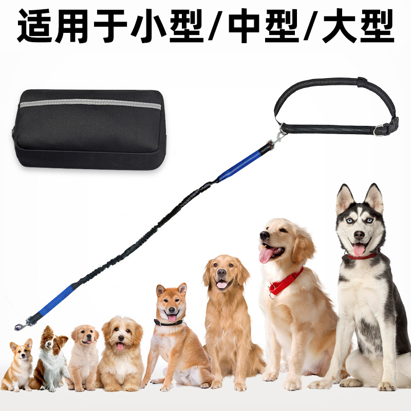 Riñonera deportiva para mascotas de Amazon de estilo explosivo transfronterizo, correa para perros multifuncional, correa para perros, cuerda para perros