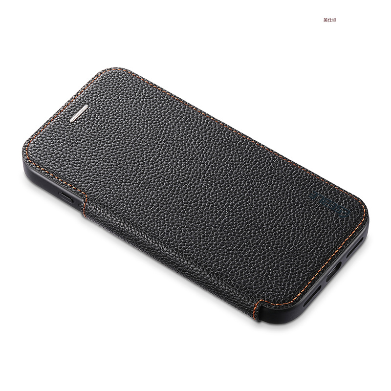 Ốp lưng lật da chống sốc cho iPhone 16/17 Pro Max, thiết kế gập bảo vệ màn hình, khe cắm thẻ tiện lợi — 【Vỏ lật E12 màu đen】, 【Vỏ lật E12 màu nâu】, 【Vỏ lật E12 màu xanh】, 【Vỏ lật E12 màu cam】 chi tiết 16