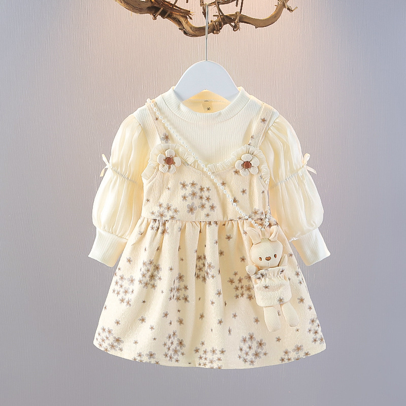 2 flowers fake 2 pieces beige
