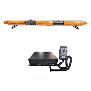 LED Roof Warning Light Long Strip Strobe Light 1.8m Car-mounted Strobe Light + Dual Horns + Siren 9400E