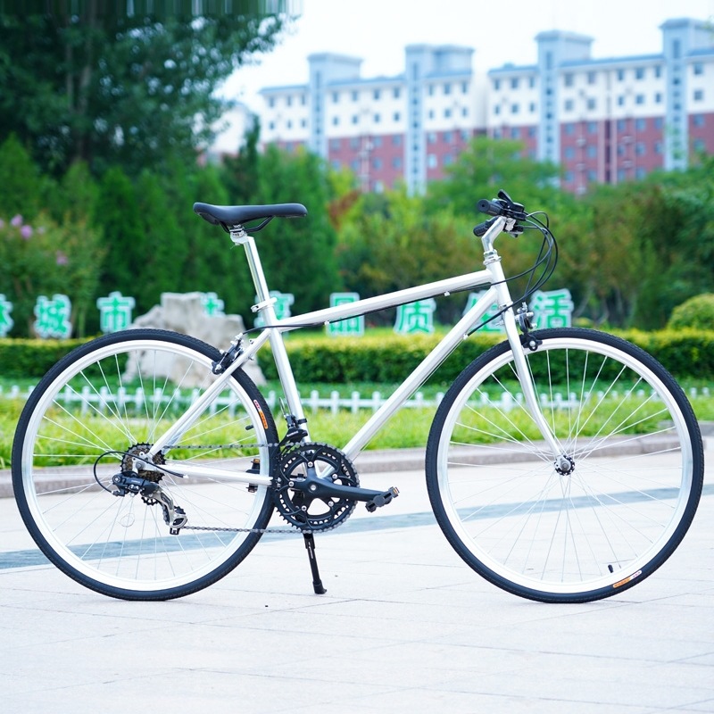 26inch Retro Road Bike City Speed Bike Adult Men's Flat Handlebar Variable Speed Bike College Student