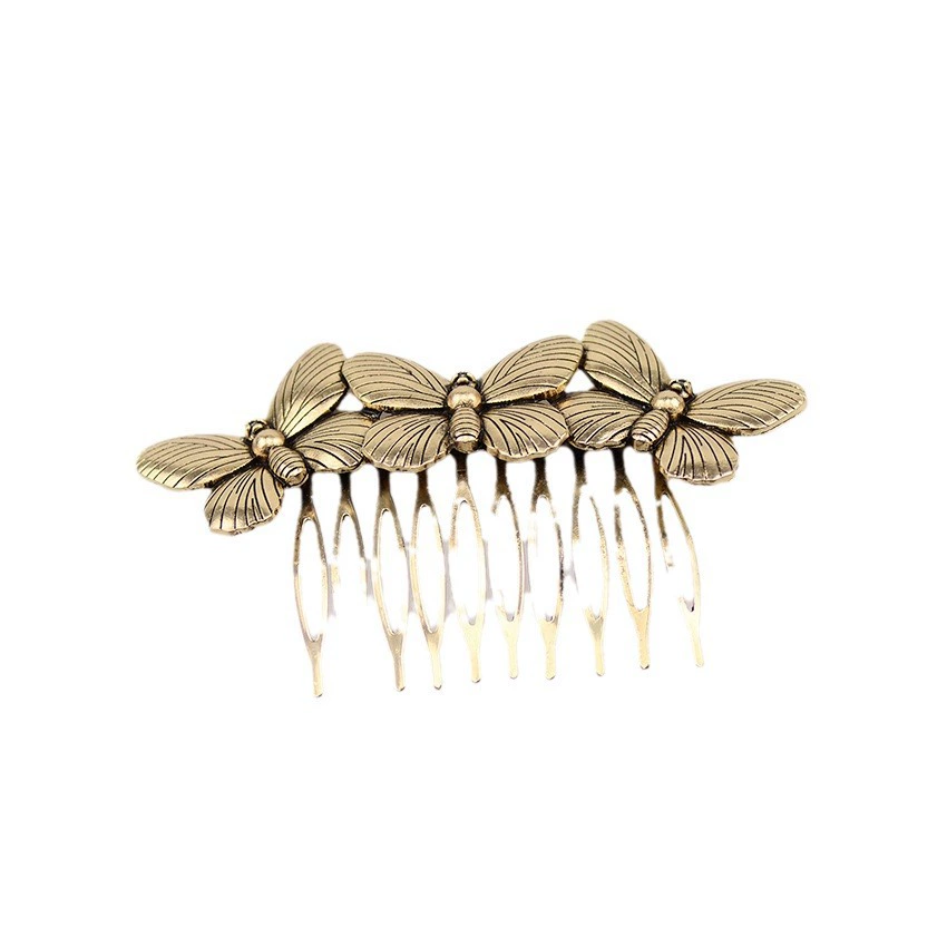 Retro hair accessory from pearl, European style, flowered