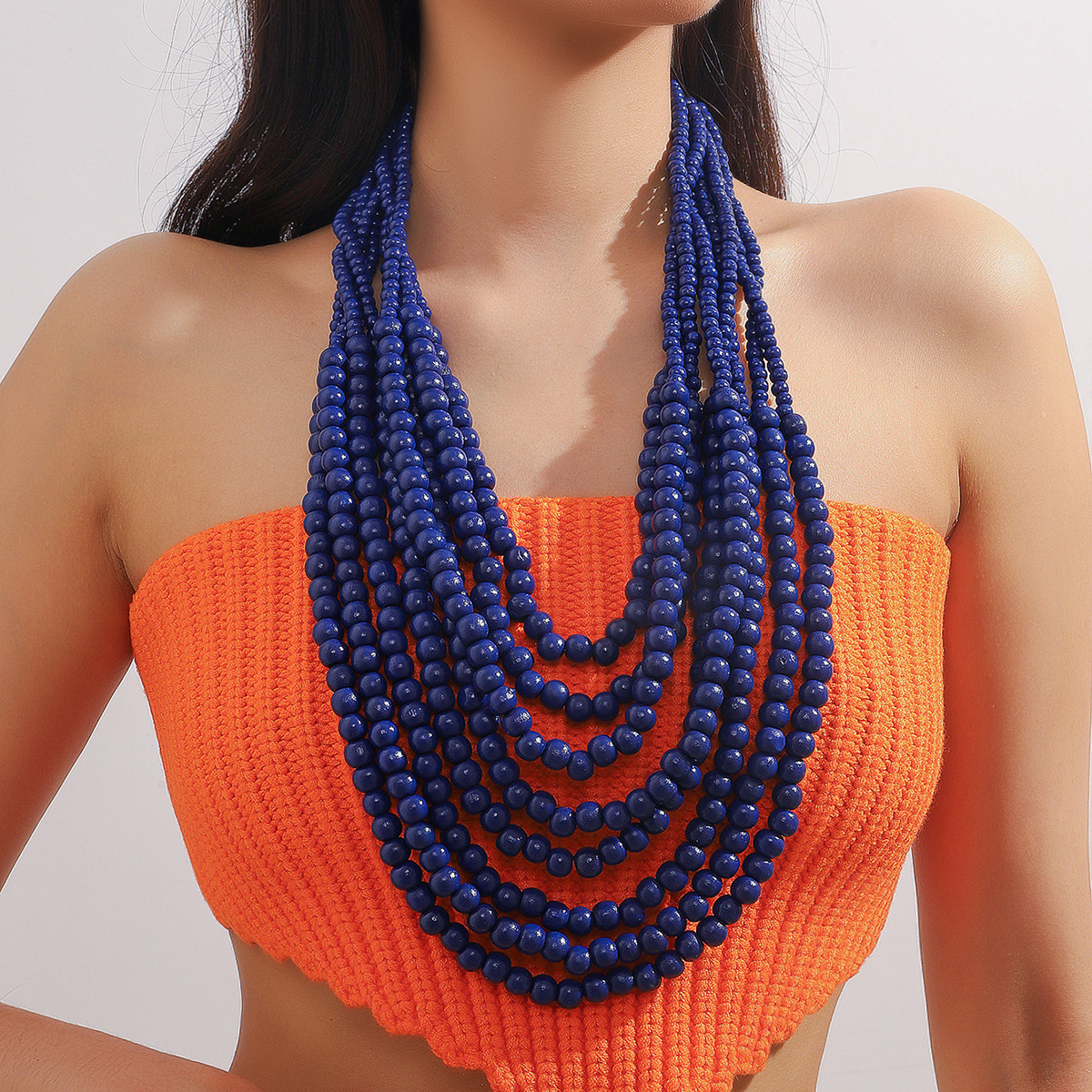 Women's Gender Simple Style Classic Style U Shape Wood Wholesale Layered Necklaces