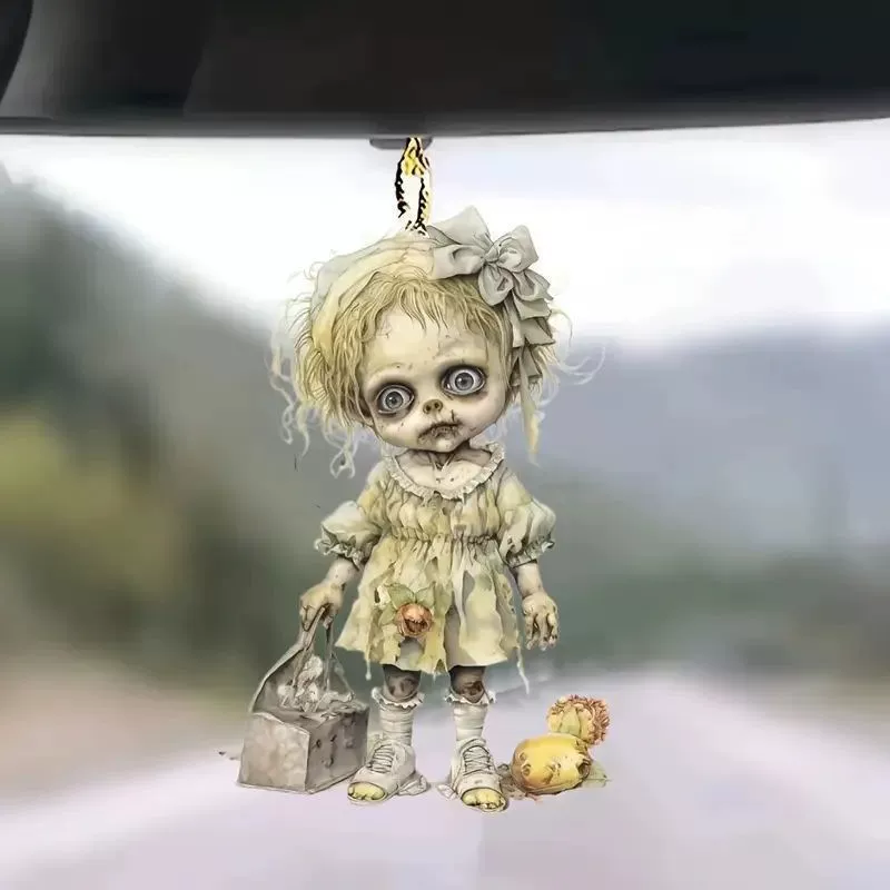 Трансграничный новый Акрил Хэллоуин Творческий Тыква Человек Ужас Автомобиль Зеркало Заднего Вида Украска