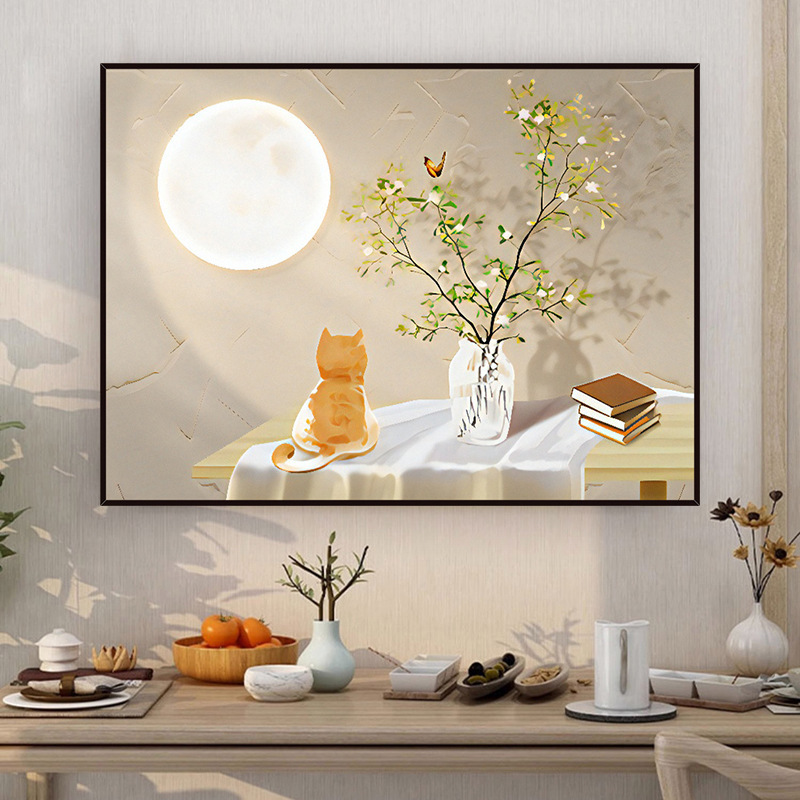高级风床头画自粘装饰画卧室房间贴画墙贴名宿墙面3D立体墙画贴纸|undefined