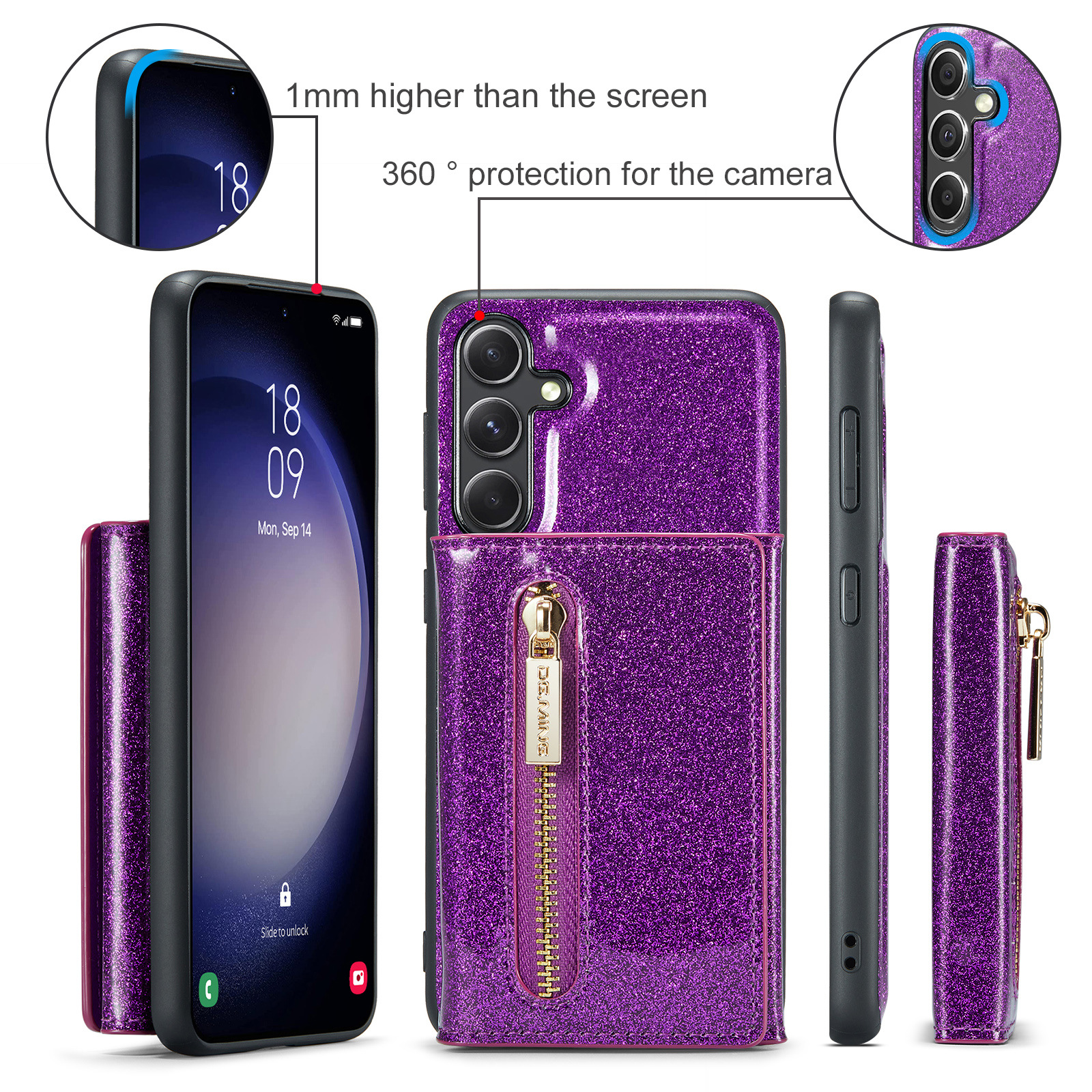 M3 per Samsung S20 FE due in uno borsa per schede flash custodia per cellulare S20 FE custodia protettiva con cerniera magnetica_voghion.com