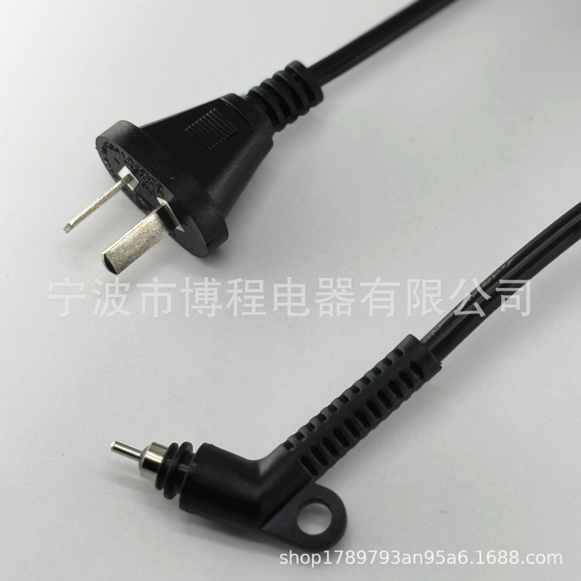两芯阿根廷带卷发棒旋转插头 吹风机直发器卷发器直发梳旋转插