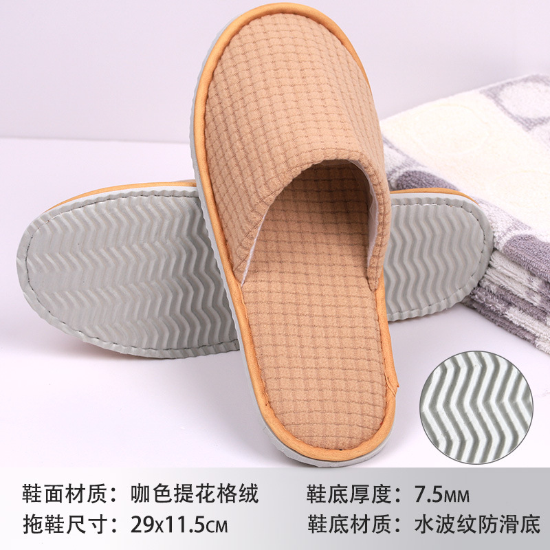 Hotel sandalinas desechables de algodón de lino de seda sandalinas de alojamiento residencial sandalinas desechables antideslizantes soleas de zapatillas gruesas