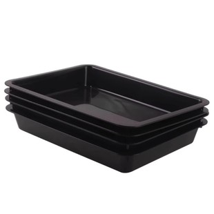 Supermarket Freezer Fresh Chilled Cooked Food Tray Black Thickened Pork Tray Plastic Tray Supermarket Fresh Meat Tray