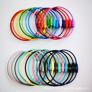 38 Color Source Manufacturer Painted Wire Ring Spray Painted Wire Ring Rubber Coated Steel Wire Rope DIY Candy Color Keychain