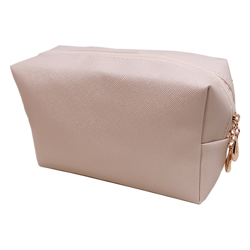 Cross-border Explosive Hand-held Cosmetic Bag Solid Color Octagonal Bag Women's Portable Wash Bag Large Capacity High-value Storage Bag