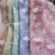 National style small lotus flower chiffon yarn printing fabric new Chinese semi-transparent summer national style children's dress fabric