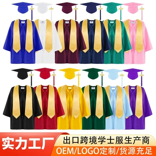 儿童博士服幼儿园毕业季服装小学生学士服博士帽拍照班服套装礼服