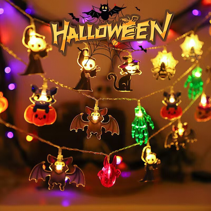 Cross-Border Led Halloween Indoor Light Decorations Ghost Festival Easter Spider Ghost Skeleton Pumpkin Atmosphere Light String Cross-Border Led Halloween Indoor Light Decorations Ghost Festival Easter Spider Ghost Skeleton Pumpkin Atmosphere Light String