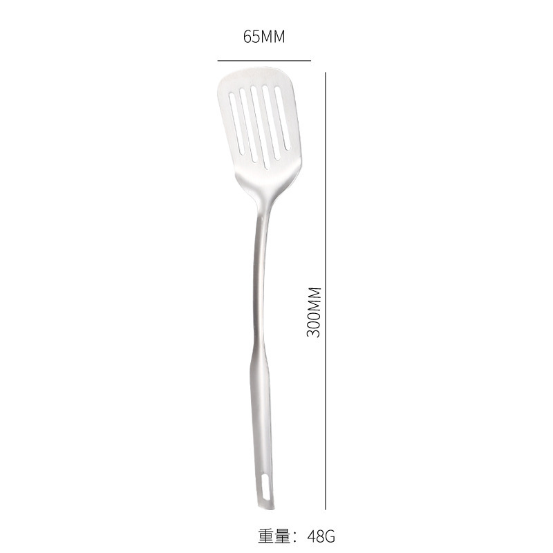 卸売りは長い柄のステンレスのスプーンを厚くしてスプーンを漏らして料理します。|undefined