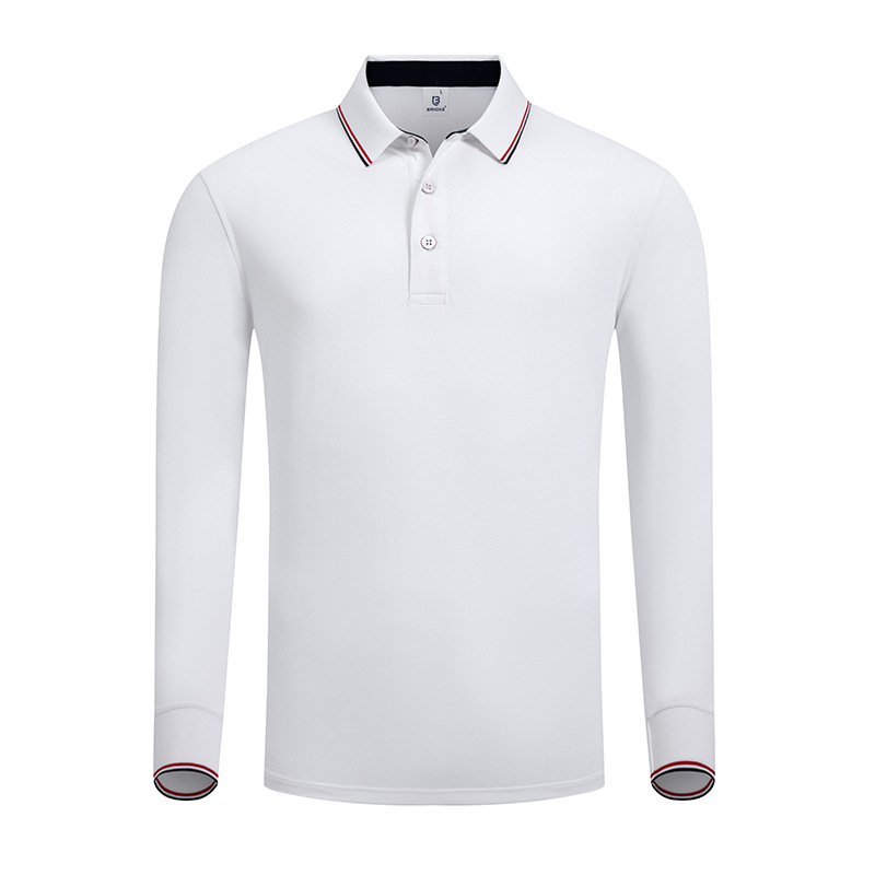 Camiseta de polo de color casual camiseta de hombre camiseta de collar camiseta de algodón de invierno camiseta de polo de manga larga ropa de trabajo personalizada bordada