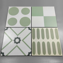 苹果绿小花砖民宿卫生间浴室哑光瓷砖300x300厨房露台防滑地面砖