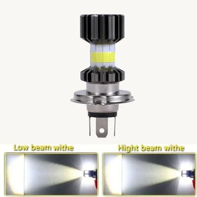 Motorcycle Eight-Sided Led Single-Claw H4 Three-Sided Cob Light Headlight Modification Front Headlight (Motorcycle headlights, headlights) - white-light-three-claws-and-eight-sides