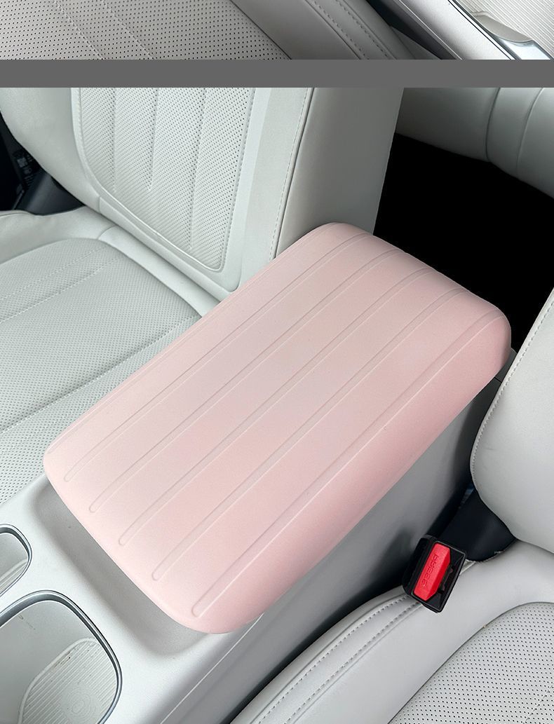 For Voyah Xingyuan Armrest Box Silicone Protective Cover Pink