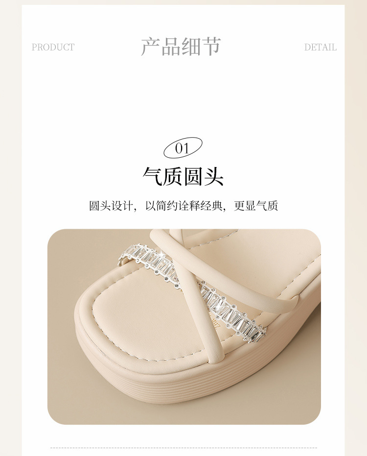 Giày sandal cao gót nữ đính đá phong cách thời trang — KY65 Bạc chi tiết 10