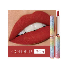 VIBELY Cross-Border International Trade Matt Lipstick 12 Colors European and American Cosmetics Starry Tube Non-Leaking Lipstick Wholesale Factory