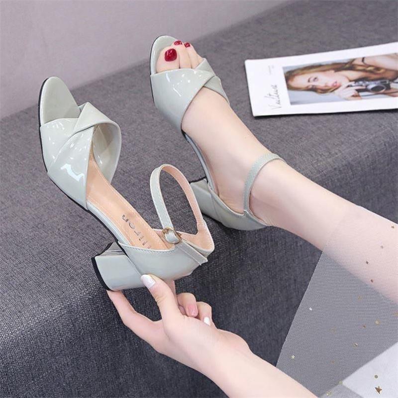 Temperament high heels fish mouth shoes...