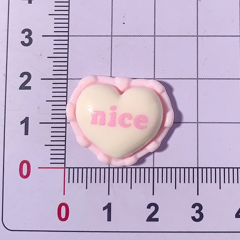 Creativo lindo lindo amor accesorios de resina hecha a mano crema pegamento clip de pelo DIY joyería caso de teléfono móvil material hebilla de zapatos