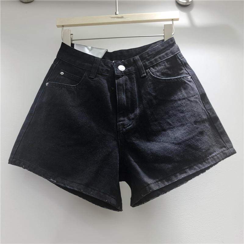 Pantalones Cortos Jeans de Tiro Alto para Mujer Denim