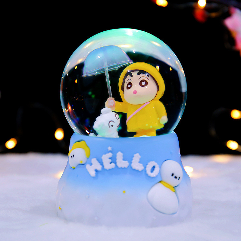 新商品の女の子の魔カードの少女の雪の水晶のボールの寝室の発光の光る装飾品の置物の代行|undefined