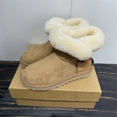 【顺丰包邮】一粒牛角扣雪地靴女2025冬桑坡羊皮毛一体加厚保暖靴