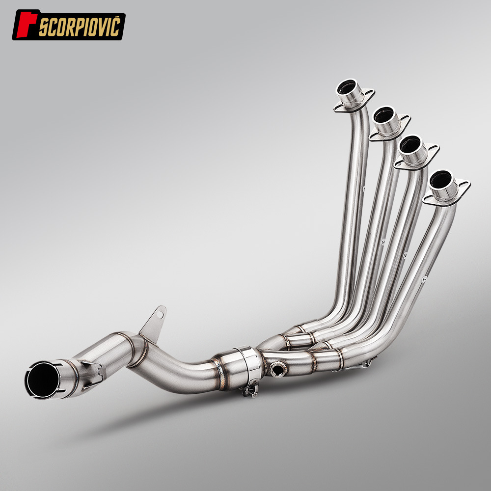 Suitable for Qianjiang 2026 Sai 600 680cc modification, original factory diameter stainless steel split front exhaust pipe